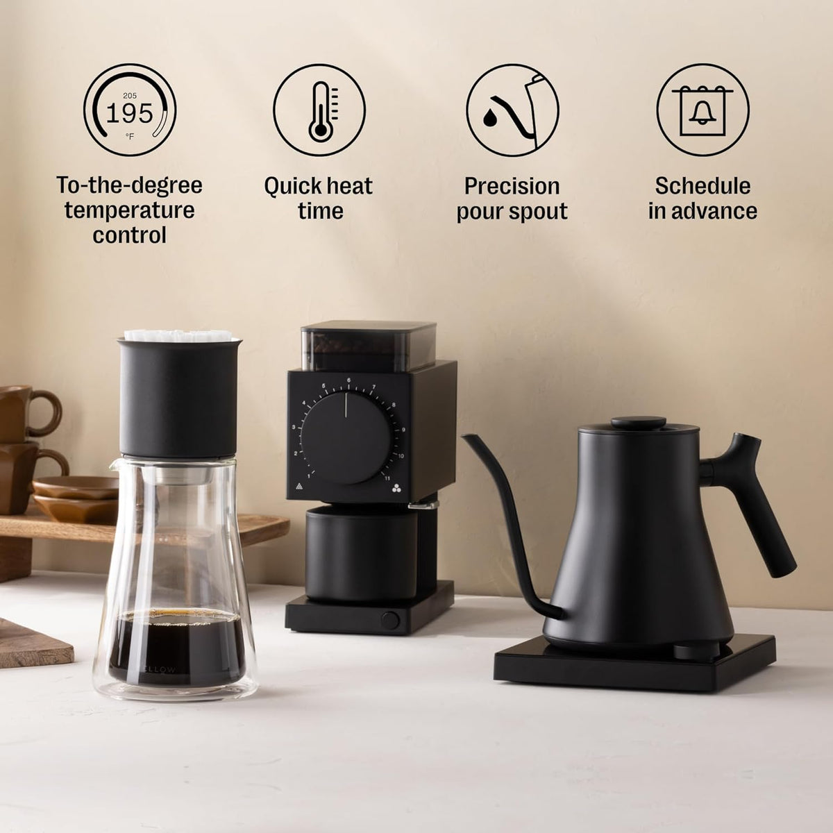 Fellow Stagg EKG Pro Studio Edition Electric Gooseneck Kettle - Pour-Over Coffee, Tea, Quick Heating, Precise Temperature Control, Scheduling