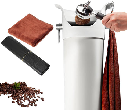 Knock Box for Espresso Grounds, Commercial Floor Standing Barista Style Absorbent Knockbox with Removable Non-Slip Base