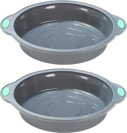 To encounter 9 Inch Silicone Round Cake Pans, 2 Pack Nonstick Silicone Baking Pans Set, Food Grade Cake Molds