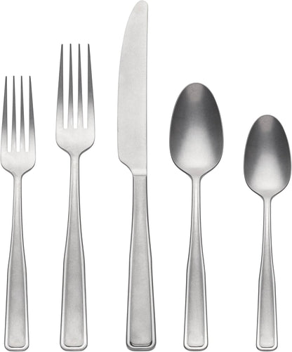 Oneida 896757 Reid Vintage Tumbled 20 Piece Flatware Set