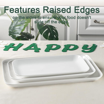 Delling Serving Platter, 18/16/14inch Large Serving Tray, Serving Platters for Snacks, Fruit, Turkey, Dessert