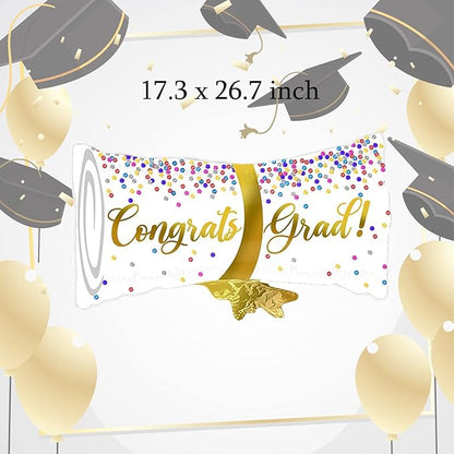 9Pcs Graduation Party Balloons Decorations Grad Books Balloons Diploma Balloons Grad Cap for 2026 Congrats High School College Graduation Party Supplies