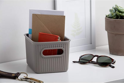 Tatay Baobab Multi-purpose Small Storage Basket with Capacity for 1.5 Litres, Taupe, 12.8 x 16.7 x 10