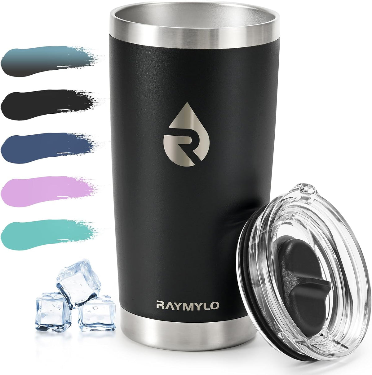 20 oz Coffee Tumbler - Insulated Stainless Steel Travel Mug for Hot/Cold, Spill Proof with BPA-Free Detachable Lid, Coffee Cup Fits Most Car holder