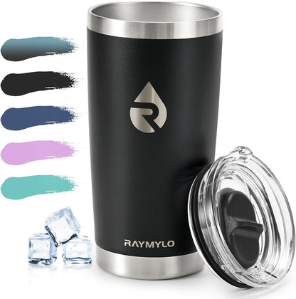 20 oz Coffee Tumbler - Insulated Stainless Steel Travel Mug for Hot/Cold, Spill Proof with BPA-Free Detachable Lid, Coffee Cup Fits Most Car holder