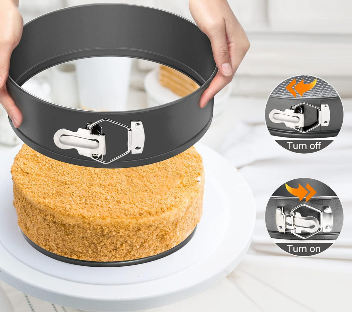 Webake Springform Pan 12 Inch, Nonstick Cheesecake Pan with Removable Bottom Large Cake Tin Baking Mold for Christmas Birthday Baby Shower