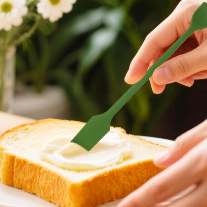 4pcs Mini Silicone Spatulas Set, Dual Sided Multifunctional Small Kitchen Scraper Long Spoon Reusable Stirrer for Jam Cake Cream Butter Icing Lotion