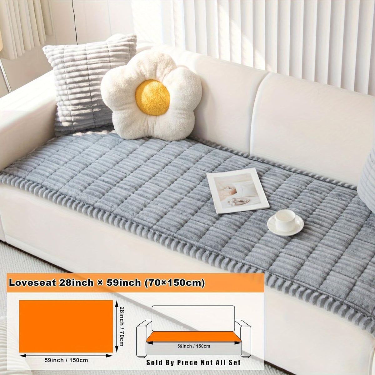 ZQFFB Pet Couch Cover Dogs Washable Non-Slip Couch Protector Pet Friendly Dog Mat for Couches and Sofas