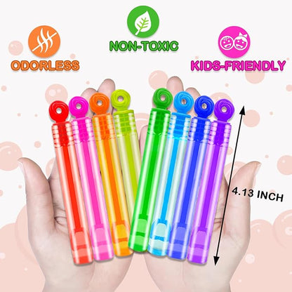Mini Small Bubbles Wands Toys Gifts Bulk for Kids 64 Pack-Bubble Party Favors Supplies for Toddlers, Bulk Non Candy Treats Goodie Prize for Graduation 250th Anniversary Parade Throws Giveaways Handout