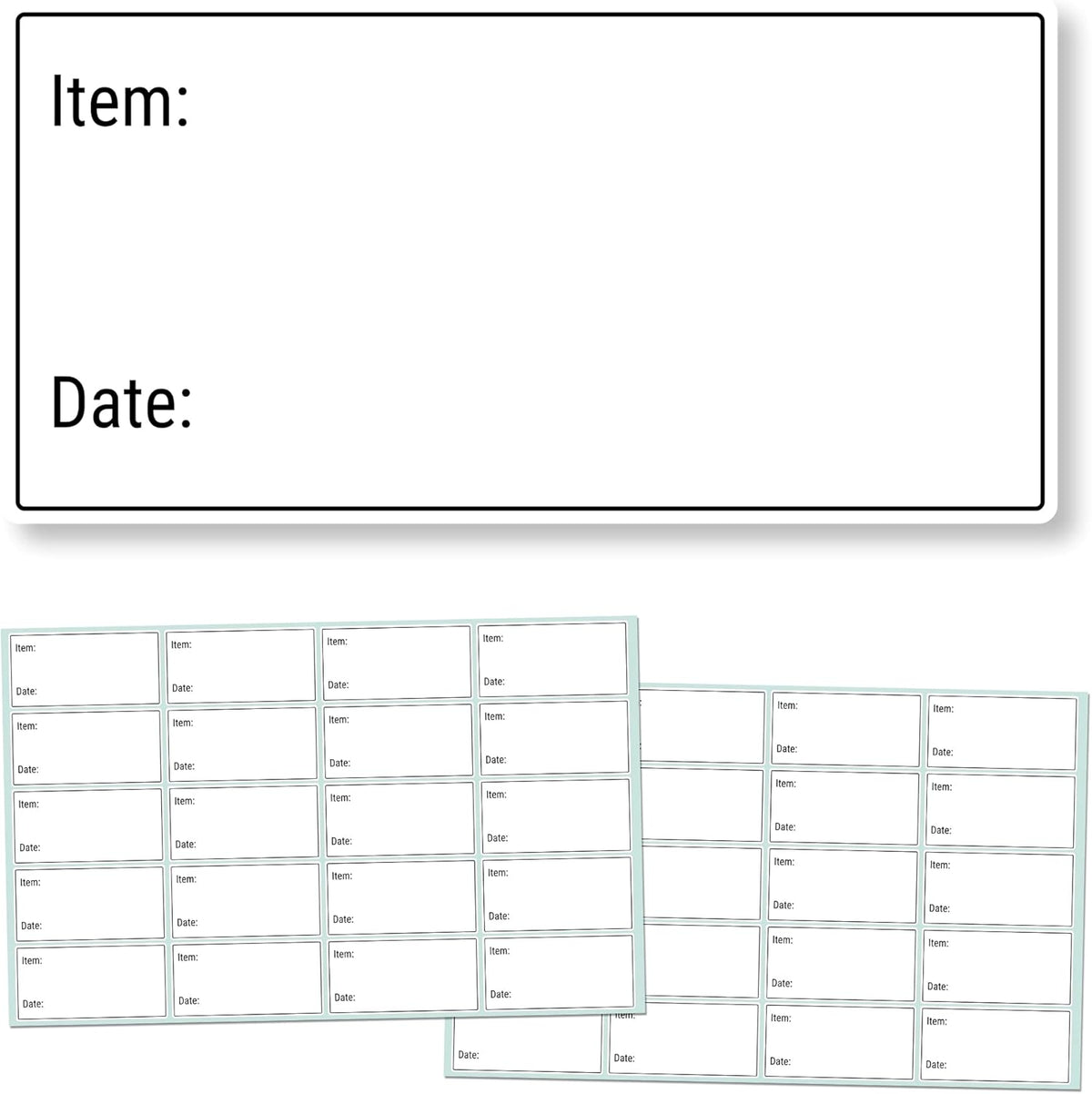 1500 Pack, 2" x 1", Removable Food Storage Freezer Date Labels Stickers