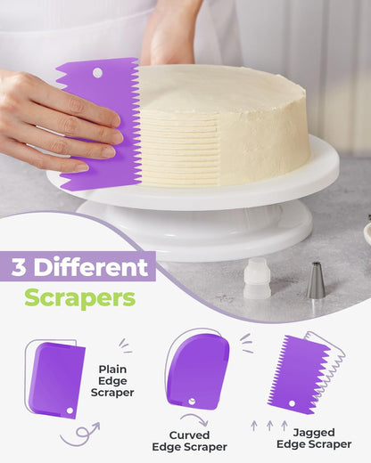 Kootek 32-Piece Piping Bags and Tips Set with 24 Icing Piping Tips, 2 Reusable Pastry Bags 12 Inch, Reusable Piping Icing Bags and Tips