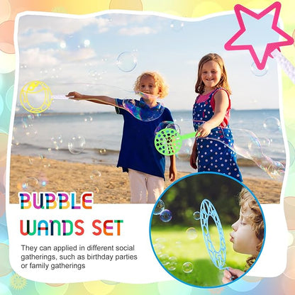 WinnerWhy 30 Pcs Big Bubble Wands Set Most Ages Summer Outdoor Birthday Parties, Without Bubble Solution(pop)