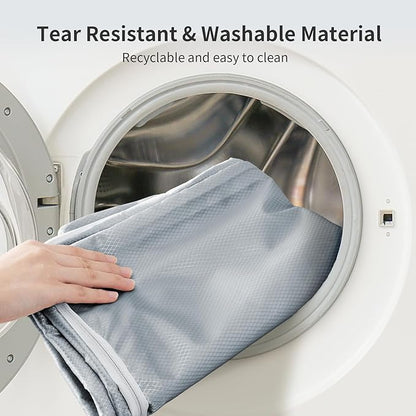 Comforter Storage Bag 66 L - 3 Pack Blanket Storage Organizer Compression Bags, Large Capacity Ultra Space Saving Self Organize for Bedding, Pillow, Duvet, Sheet Storage with Zipper Window