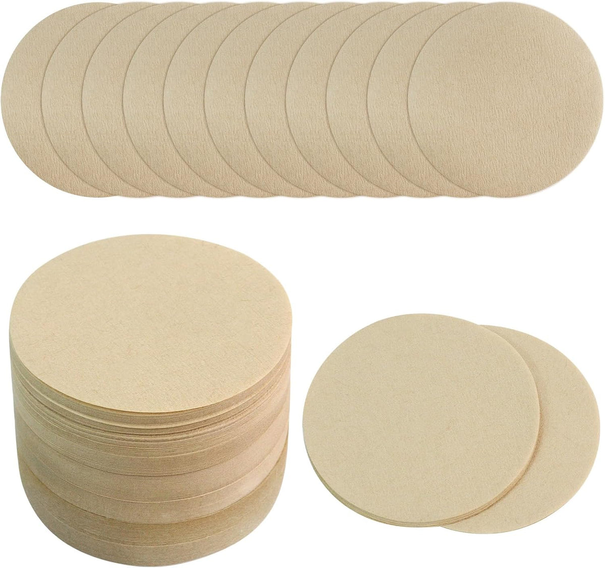 400 Pack Of Natural, Unbleached 2.5-Inch Disposable Coffee Filter Discs, Designed for Percolator Coffee Makers. Ideal for Use At Home, Office
