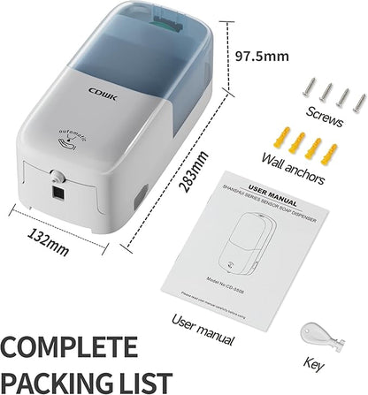 Automatic Soap Dispenser Wall Mount, 33.8oz/1000ml Dish Soap Dispenser for Bathroom, Touchless Electric Commercial Soap Dispensers Kitchen, White