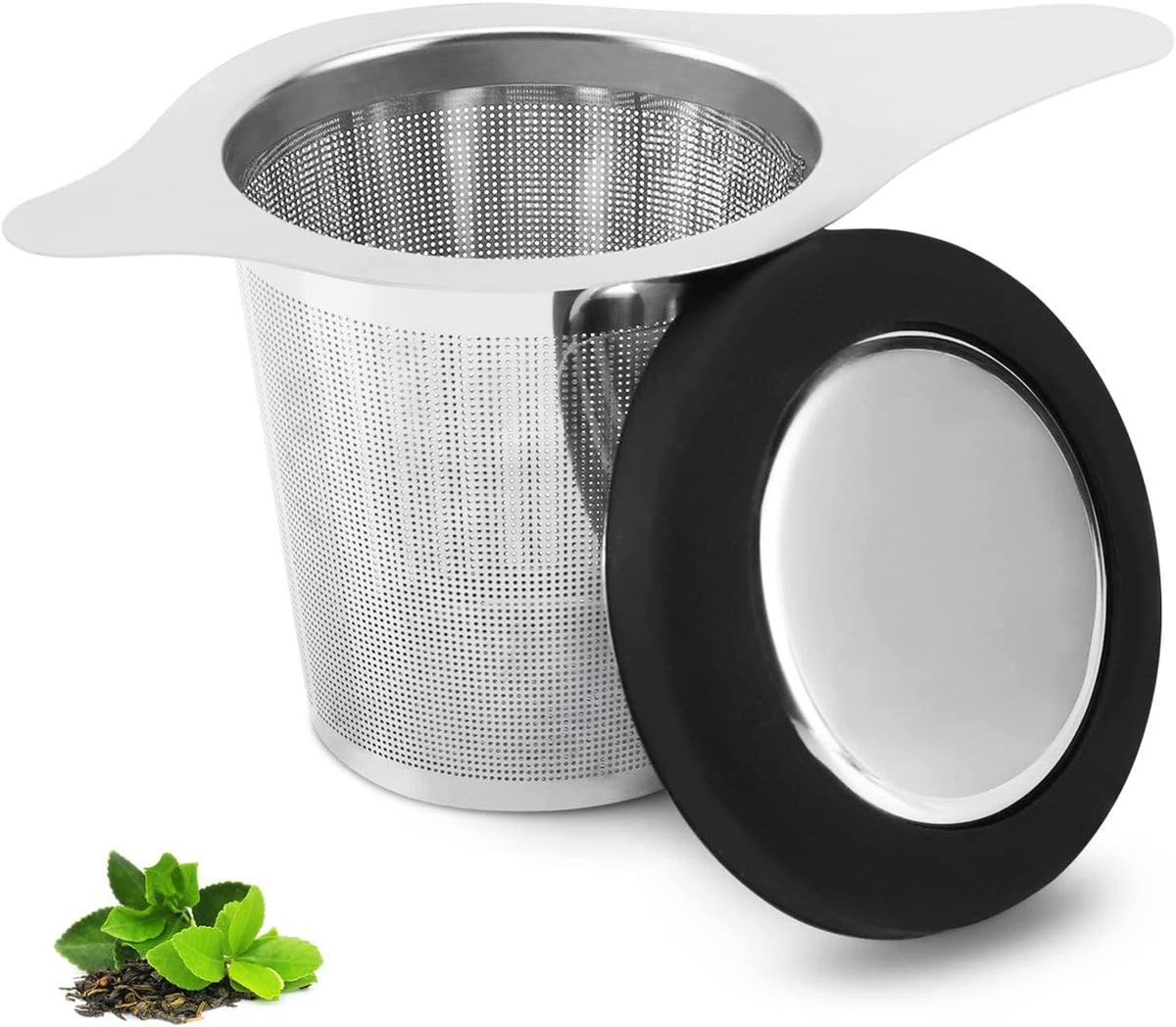 Tea Infuser Basket Stainless Steel Tea Strainer Tea Filter With Small Strainer And Lid Tea Diffuser For Loose Leaf Tea Superior Brewing Experience