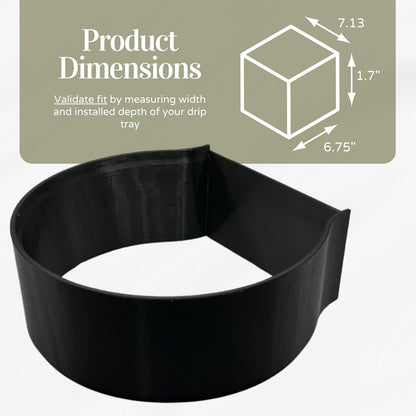 Drip Tray Mug/Cup Riser Made for the Keurig to Reduce Splashes - Riser Only (Black, K-Duo Plus 2.5 inches Tall)