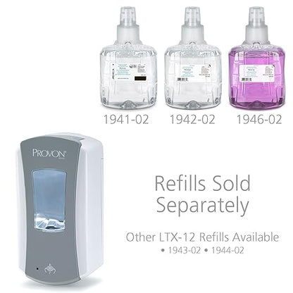 Gojo PROVON LTX-12 Touch-Free Foam Handwash Dispenser, Gray/White, for 1200 mL PROVON LTX-12 Hand Soap Refills (Pack of 1) - 1971-01