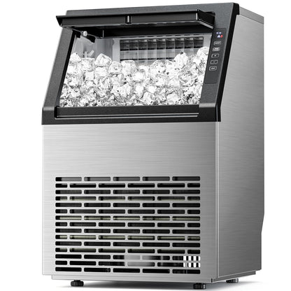 Antarctic Star Commercial Ice Maker Machine 79Lbs/24H, Self-Cleaning, Ice Scoop, Freestanding Ice Cube Machine for Home, Bar, Restaurant, Coffee Shop