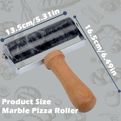 Tianman Rolling Pin Pizza Roller, Marble Roller Non-Stick T-Type, For Cake Baking Tortilla Fudge Pizza Cookies and Other Kitchen Baking Cooking (Type