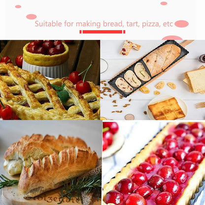 RINCH-PAN Rectangular Tart Pan, 2 PCS 14 Inch Long Pan Non-Stick Tart Pan With Removable Loose Bottom, Suitable For Pies, Biscuits, Cheesecakes