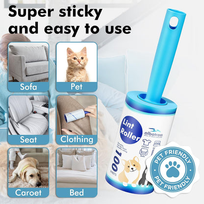 Lint Rollers for Pet Hair Extra Sticky, 1200 Sheets Mega Value Set Lint Rollers for Pet Hair Removal, Dog and Cat Lint Remover for Clothes, Furniture, Carpet