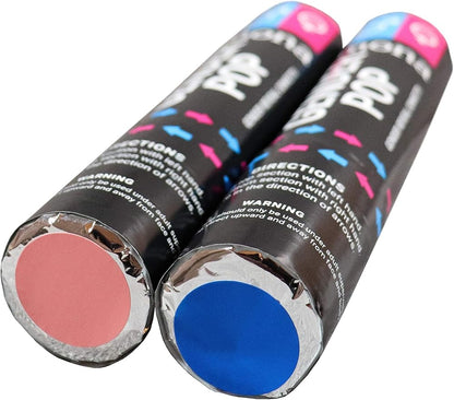 Mona Gender Reveal Confetti Cannon - 6-Pack (3 Blue, 3 Pink) - Gender Reveal Confetti, Baby Gender Reveal Party Supplies Kit, Great Gender Reveal Ideas