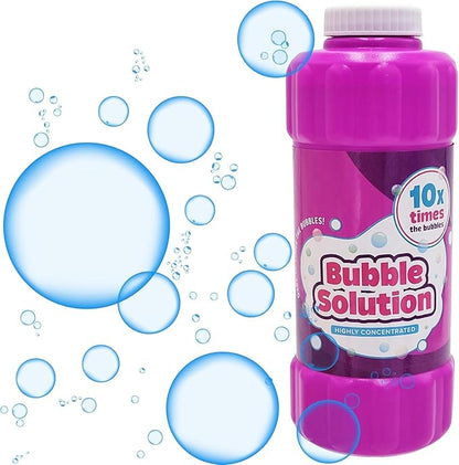 Purple 16oz Concentrated Bubble Solution 4-Pack, Refills up to 1.25 Gallons, Non-Toxic Concentrated Solution for Bubble Machines, Giant Bubble Wands, Bubble Gun and Blowers