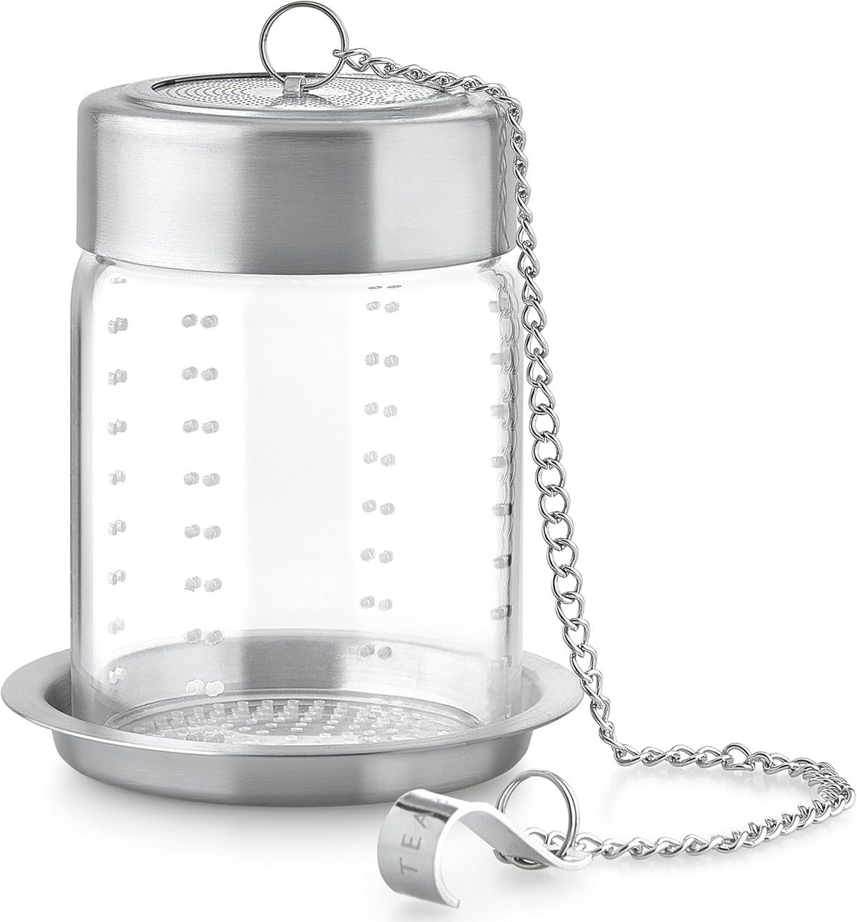 Teabloom Elegant Borosilicate Glass Loose Tea Infuser – Perfect for Whole-Leaf White, Green, Oolong, Black & Herbal Teas – Lead-Free