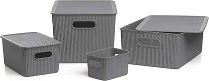 Tatay Baobab Multipurpose Storage Basket XL, Anthracite, 29.4 x 38.5 x 23