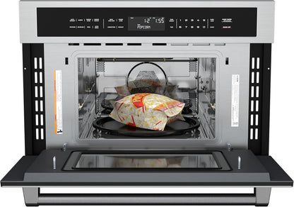 KoolMore Reserve 30 in. 1.6 cu. ft. Built-in Convection Microwave Oven with Air Fryer, 10 Power Levels, Sensor Cooking, Bake, Roast, Broil, Defrost, 1750 Watts, UL Certified in Black Stainless-Steel