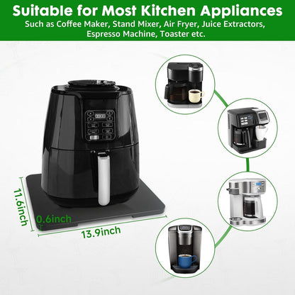 Appliance Slider 360° Rolling Tray for Coffee Maker Bamboo Coffee Pot Slider Tray Countertop Rotation Sliding Tray with Wheels