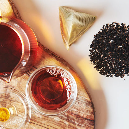 Grace Farms Organic Earl Grey Black Tea, 50 Sachet Pouch | Bergamot Oil | Fairtrade & Kosher |Gives Back 100% of Profits