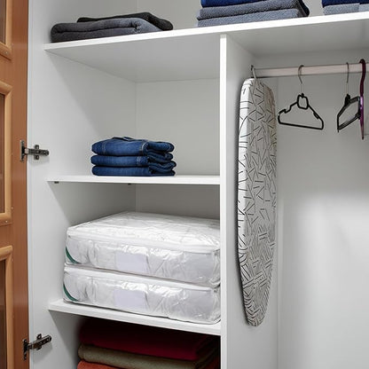8 Pcs Clear Plastic Storage Bags with Zipper, 16 x 14 x 4 Inch Pvc Sweater Sheet Organizer Waterproof Zippered Clothing Storage Bags for Clothes, Linen, Pillow, Sheets, Blankets