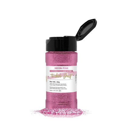 Bakell Neon Pink Edible Glitter, 25 Grams, Tinker Dust Edible Glitter, Kosher Certified, 100% Edible Glitter, Cakes, Cupcakes, Cake Pops, Drinks