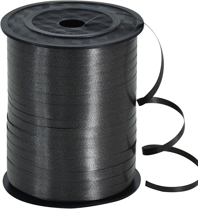 TONIFUL 500 Yards Curling Ribbon-Balloon Ribbon-Balloon String for Art&Craft Decor,Gift Wrapping,Ribbons and Bows for Christmas New Year Halloween Birthday Gifts Graduation Supplies (Black)