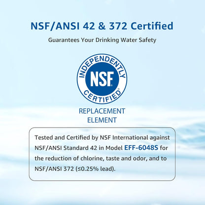 Filterlogic FL-RF48 Replacement for GE® XWF, NSF Certified Refrigerator Water Filter, 3 Filters（Not XWFE®)