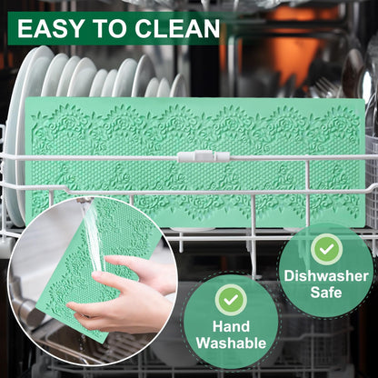Growtail 2pcs Lace Molds Silicone,Cake Fondant Embossing Mat,Lace Molds for Cake Decorating Edible Lace