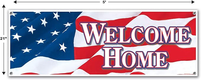 Welcome Home Sign Banner Party Accessory (1 count) (1/Pkg)
