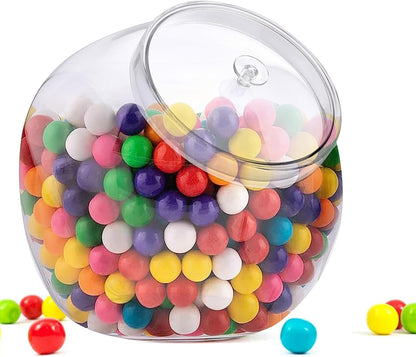 Elldoo Clear Slanted Plastic Storage Jar with Lid, 80 Oz Wide Mouth Laundry Pods Container, Coffee Pods Holder for Nespresso K Cup