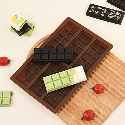 2 Pcs Chocolate Molds Silicone, Deep Chocolate Bar Mold, Non-Stick Food Grade Chocolate Mold for Dubai Chocolate Bar Pistachio, Candy and Chocolate Making - 60 Square Shape