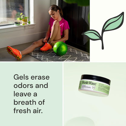 Fresh Wave Odor Removing Gel, 15 oz. & 7 oz. - Odor Absorbers for Home, Safer Odor Relief, Natural Plant-Based Odor Eliminator, Every 15 oz. lasts 30-60 Days, For Cooking, Trash & Pets