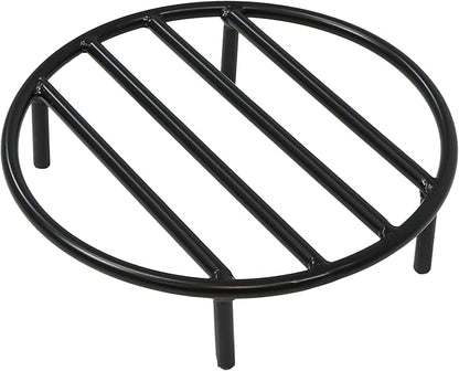 Sunnydaze Round Fire Pit Grate - Elevated Wood Grate for Fire Pit - Heavy-Duty Steel Log Grate for Outside - 12-Inch