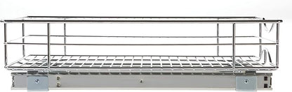 Home Zone Living Pull Out Kitchen Cabinet Organizer with Slide Out Drawer for Space Saving Storage, 14” W x 21” L