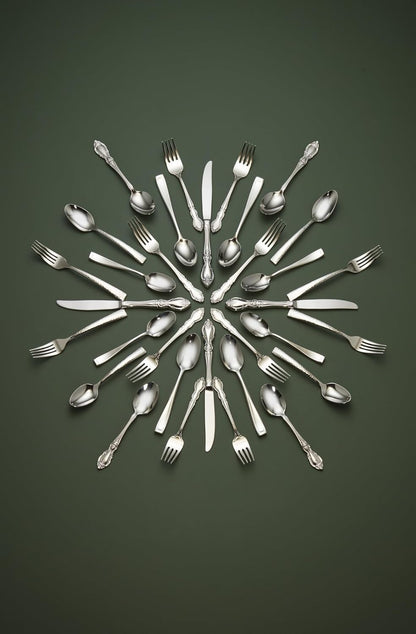 Oneida Dover Fine Flatware Salad Forks, Set of 4 , 18/10 Stainless Steel, Silverware Set, Dishwasher Safe