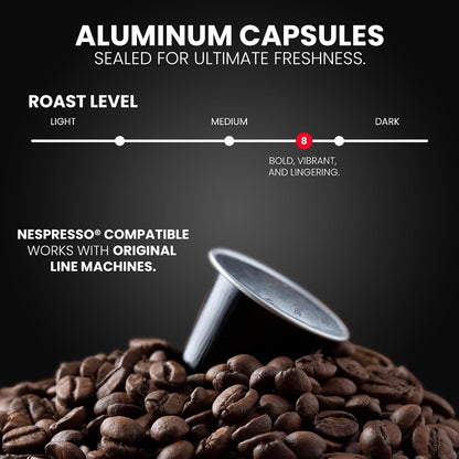 gila cafe Lungo Coffee Capsules, Nespresso Original, Medium Roast, 60ct