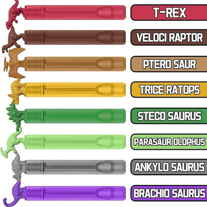 Dinosaur Bubbles Wands Bulk for Kids, Dino Birthday Decoration, 32 Pack Mini Bubble Party Favors, Pinata Stuffer, Goody Bag Filler, Classroom Prizes Treasure Box, Outdoor Toys for Toddler
