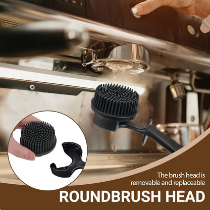 51MM Espresso Machine Cleaning Brush,Silicone Brush for Coffee Machine Group Head, Heat-Resistant and Corrosion-Resistant,360°Cleaning