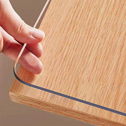 Clear Table Protector 23 x 47 Inch, 1.5mm Thick Plastic Table Cover, Waterproof PVC Clear Table Cover Protector, Desk Protector Mat, Writing Desk Pad for Desktop, Coffee & Dining Room Table