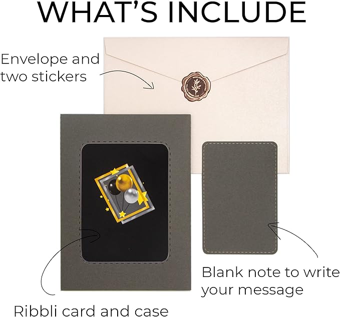 Ribbli Pop Up Birthday Card and Iridescent Birthday Wrapping Paper